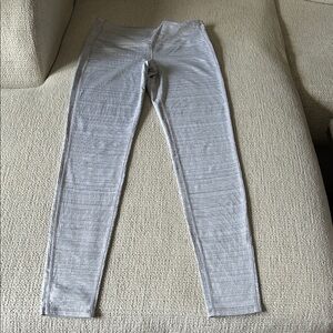 Athleta Light Gray Textured Leggings
